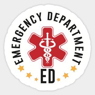 Emergency Department Emergency Room Nurse Healthcare Sticker